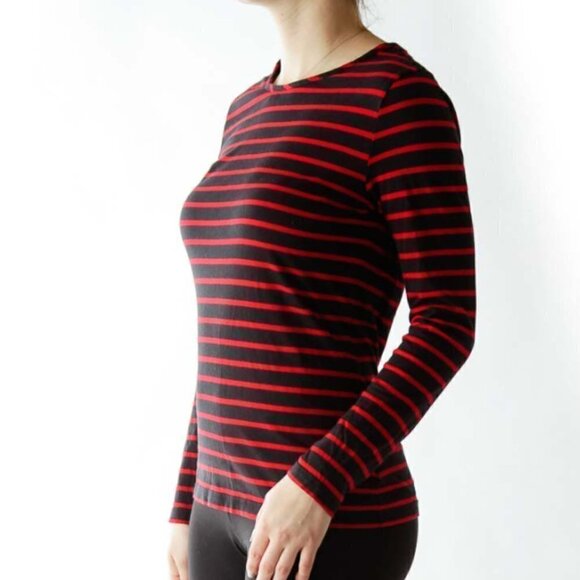 Brooks Brothers Black Red Striped T-Shirt - Picture 2 of 3